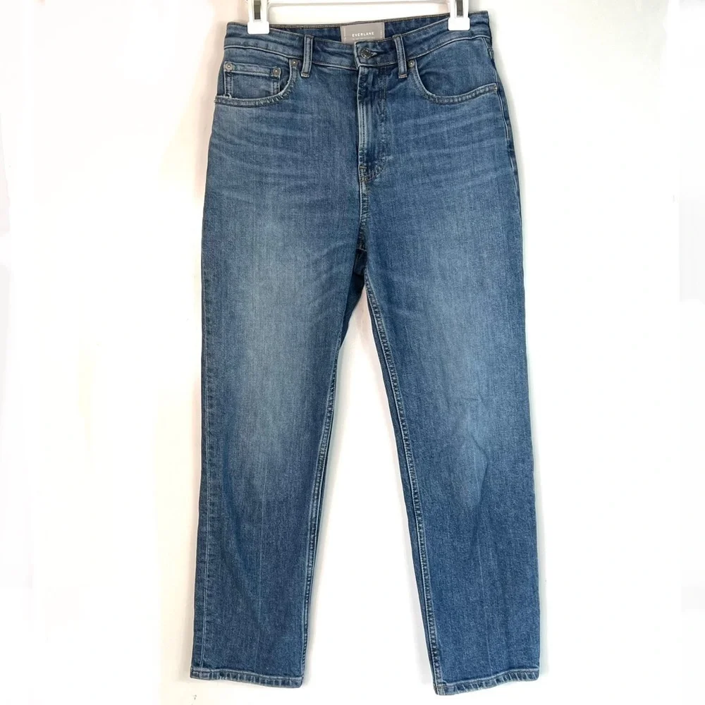 Everlane High Rise Straight Jeans Size 27 Ankle - Picture 3 of 10